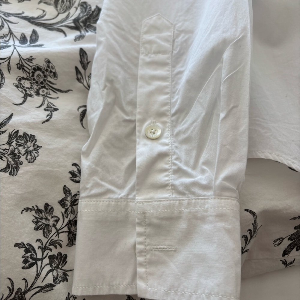 Moschino White Ruffled Button-Up Shirt - Picture 4 of 7